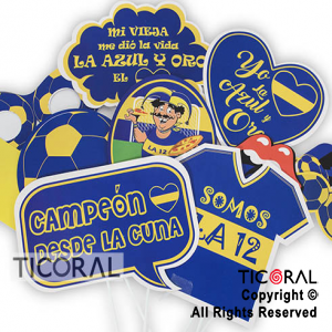PHOTO PROPS AZUL Y ORO X12